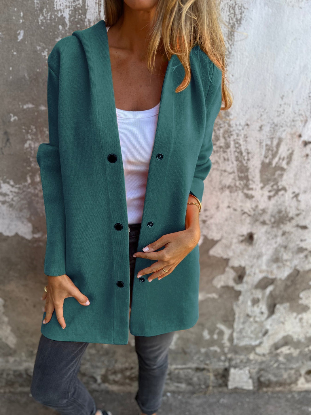 Jacqueline™ | Casual Hoodie Jacket with Buttons