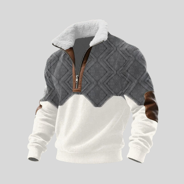 Noah | Zippered Fleece Sweater with High Collar