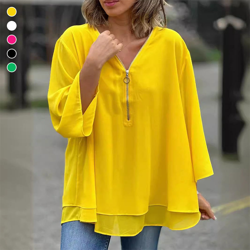 Lauren | Stylish V-Neck Bell Sleeve Top
