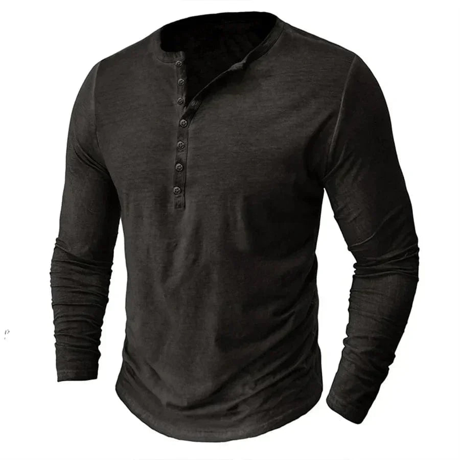 Cyril™ | Long Sleeve Henley Shirt