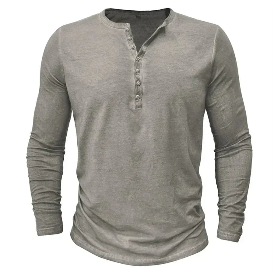 Cyril™ | Long Sleeve Henley Shirt