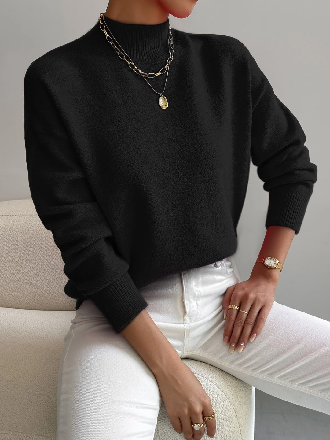 Sam | Classic High-Collar Sweater